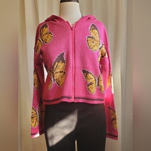 NWT Witty Fox Butterfly Sweater Size XS